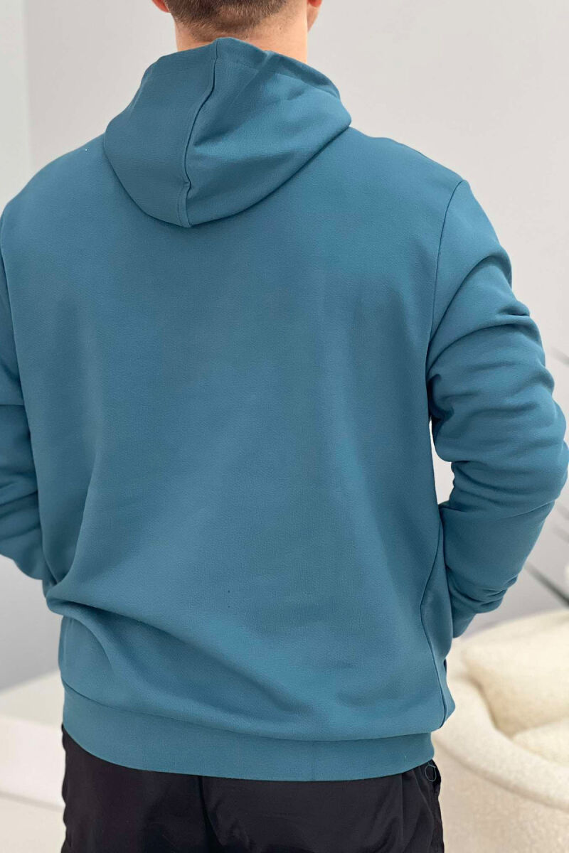 COTTON WRITTINGS MEN HOODIES BLUE STONE/GK - 5