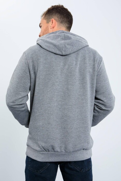 COTTON WRITTINGS MEN HOODIE IN GREY COLOR - 7