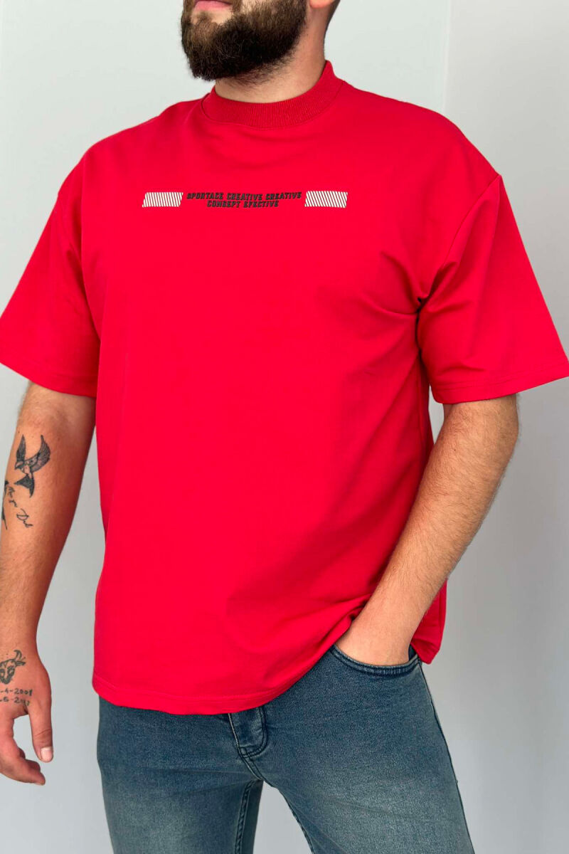 CREATIVE MEN TSHIRT RED/E KUQE - 1