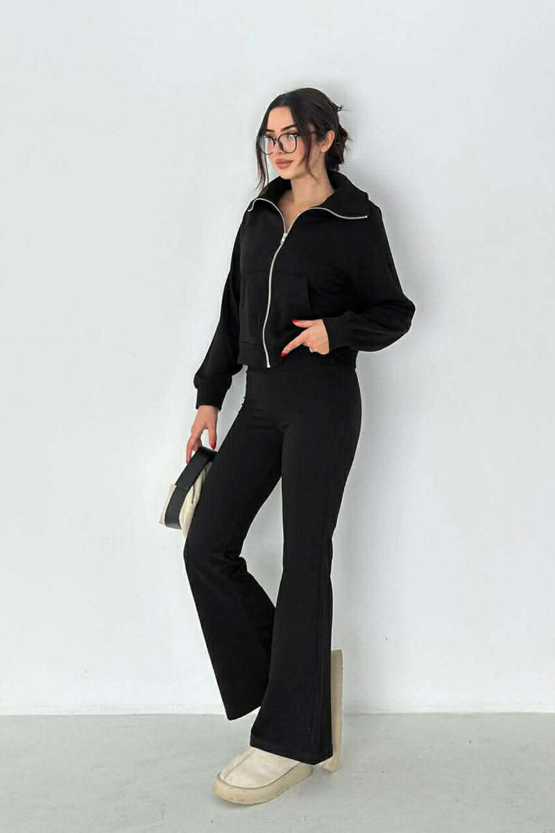 CROPPED JACKET+TROUSERS SIMPLE WOMEN SET BLACK/ E ZEZE - 2