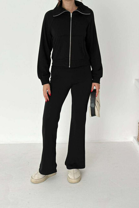 CROPPED JACKET+TROUSERS SIMPLE WOMEN SET BLACK/ E ZEZE - 3