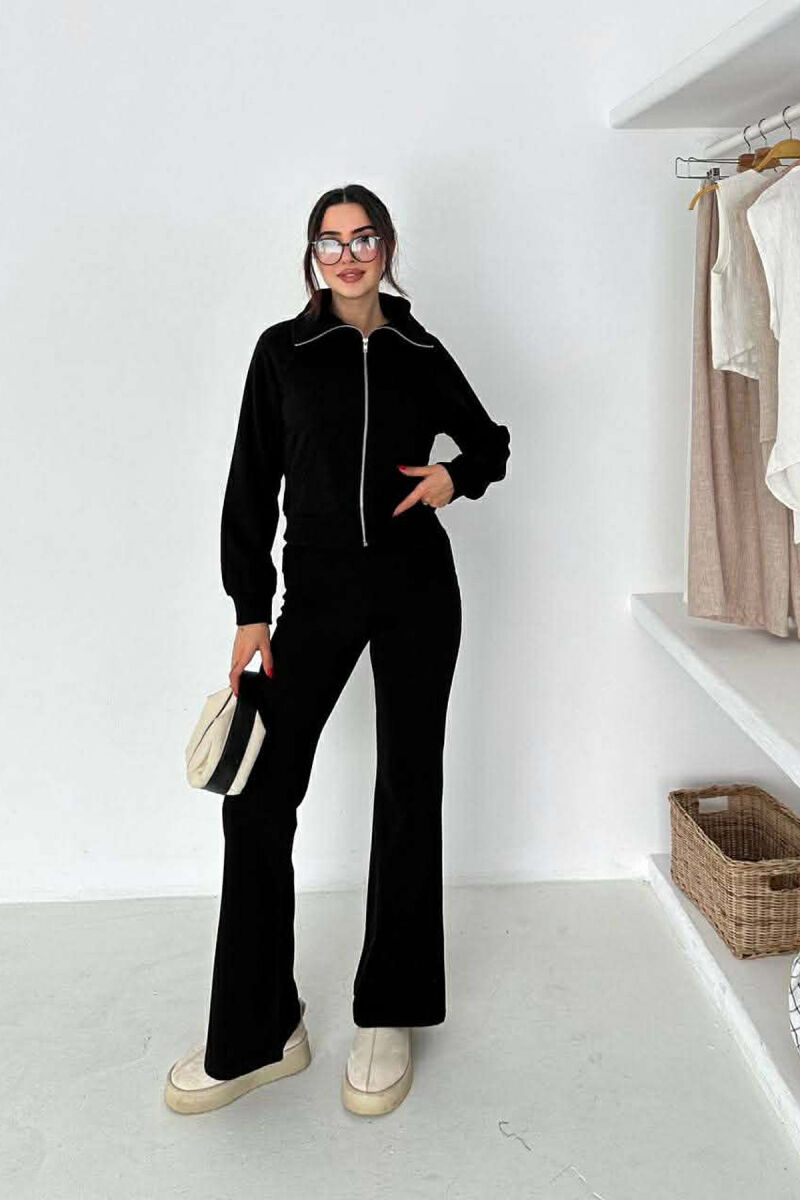 CROPPED JACKET+TROUSERS SIMPLE WOMEN SET BLACK/ E ZEZE - 5