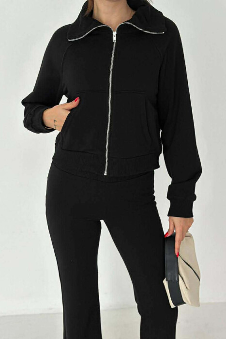 CROPPED JACKET+TROUSERS SIMPLE WOMEN SET BLACK/ E ZEZE - 6