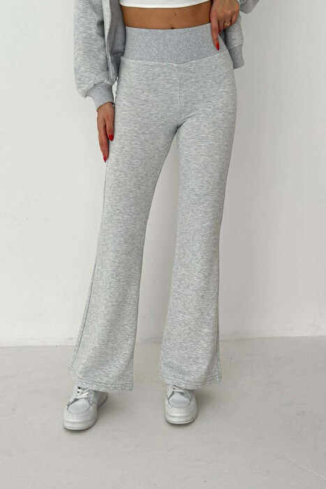 CROPPED JACKET+TROUSERS SIMPLE WOMEN SET LIGHT GREY/GZ - 2