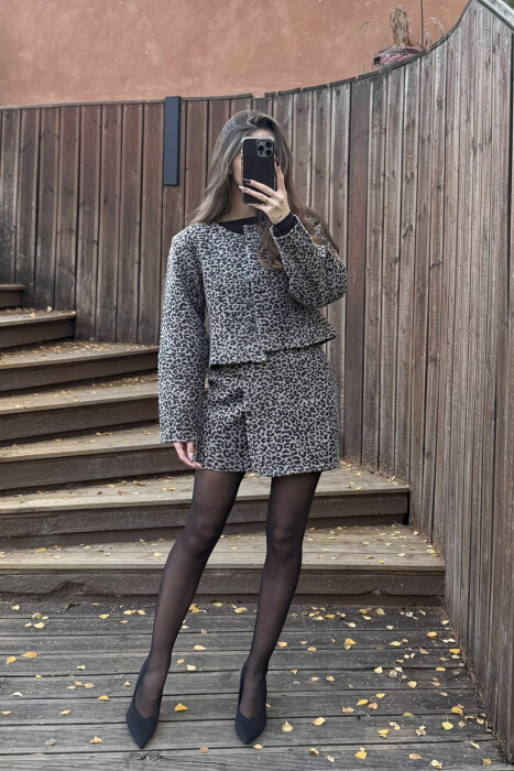 SET XHAKETE E SHKURTER + FUND LEOPARD PER FEMRA - KLAUDIO FASHION