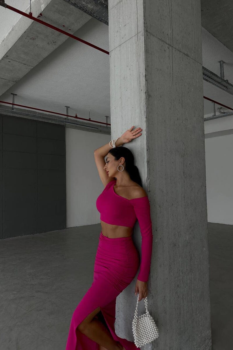 CROP+SKIRT TWO PIECES WOMAN SET FUCHSIA/CIKLAMI - 5