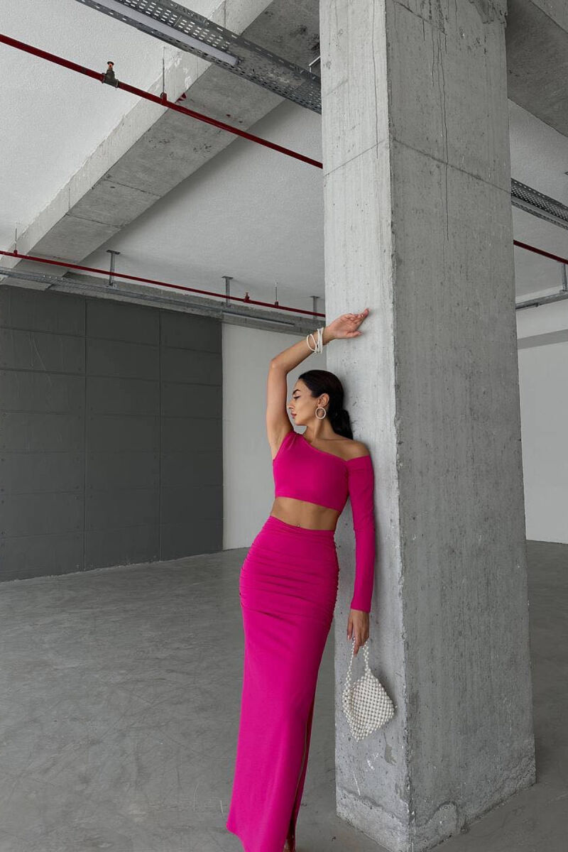 CROP+SKIRT TWO PIECES WOMAN SET FUCHSIA/CIKLAMI - 6