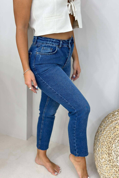 CUT OFF DENIM WOMEN JEANS BLUE/BLU - 4