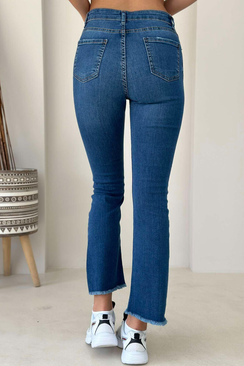 CUT-OFF DENIM WOMEN JEANS BLUE/BLU - 2