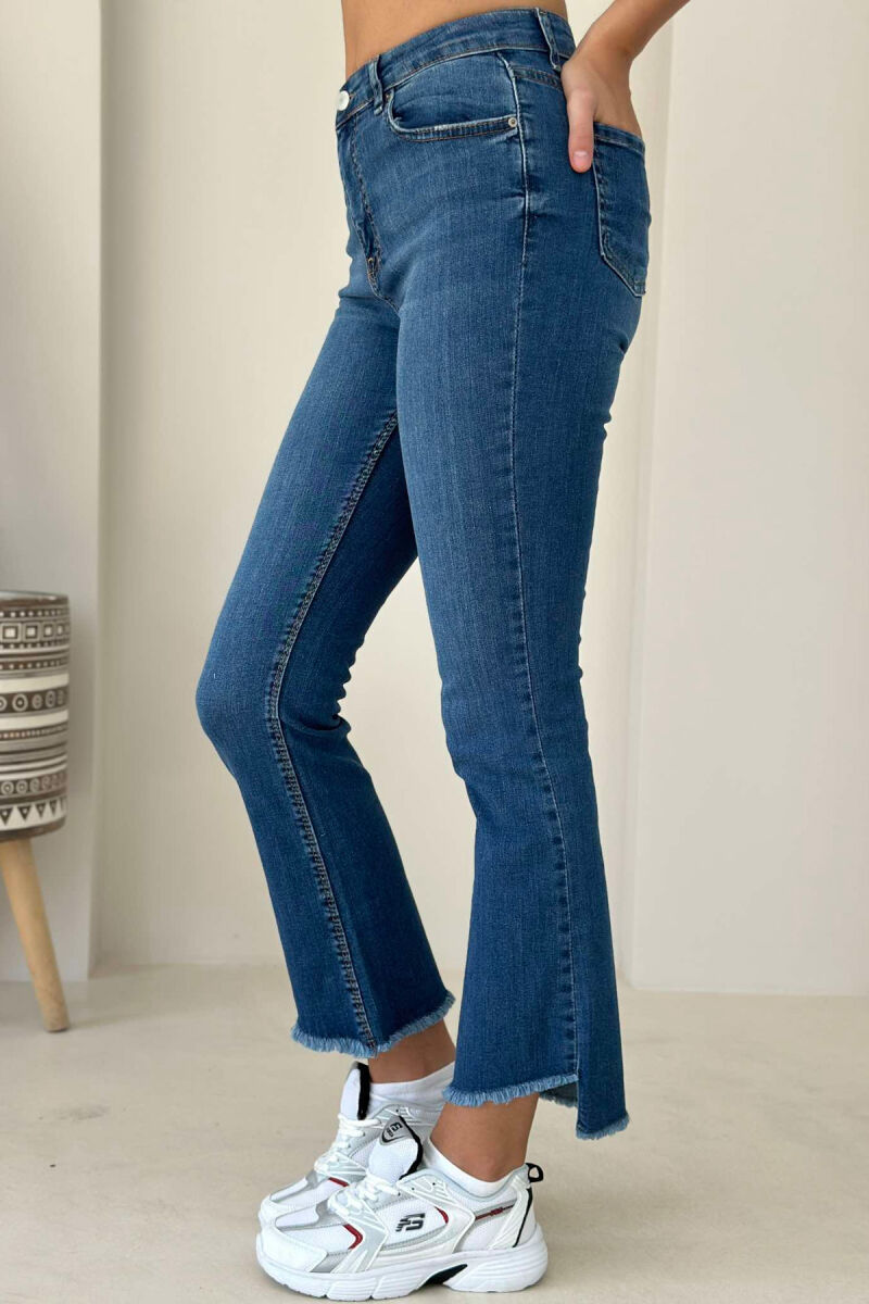 CUT-OFF DENIM WOMEN JEANS BLUE/BLU - 3