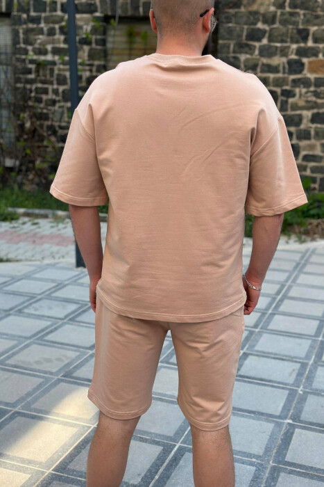 D LETTER COTTON MEN SWEATSUIT BEIGE/BEZHE - 3