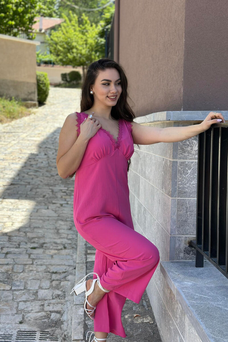 DANTELLE VNECK WOMEN JUMPSUIT PINK/ROZE - 1