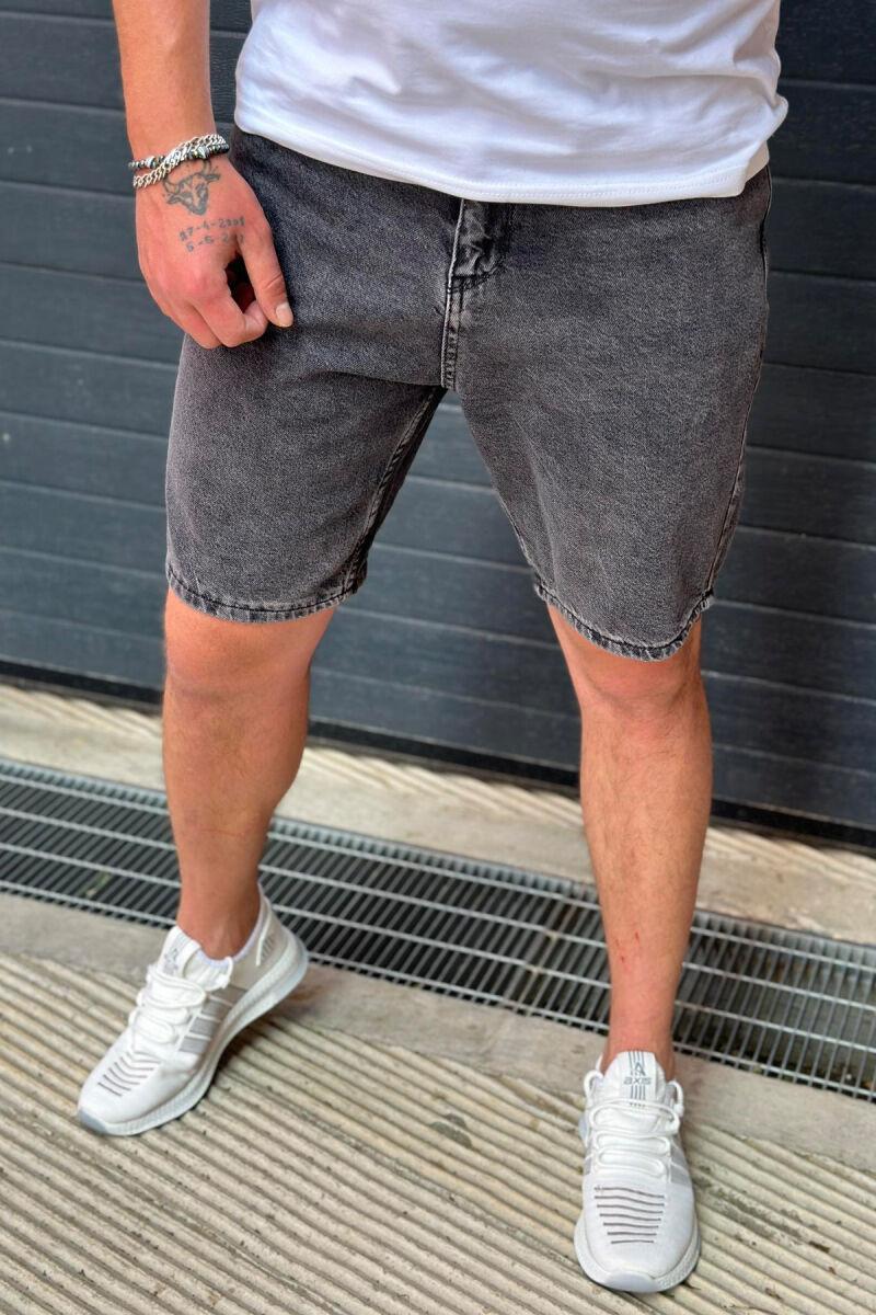 DARK GREY MAN SHORT JEANS DARK GREY/GEE - 1