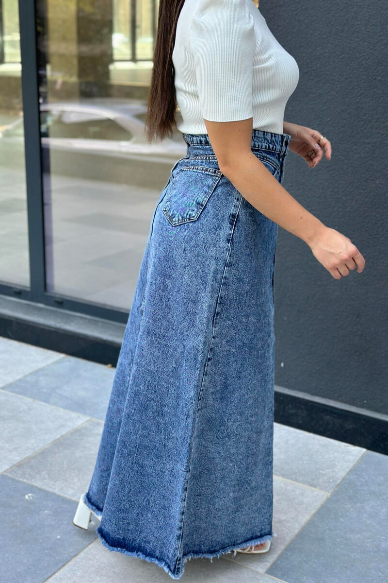 DENIM LONG WOMEN SKIRT BLUE/BLU - 3