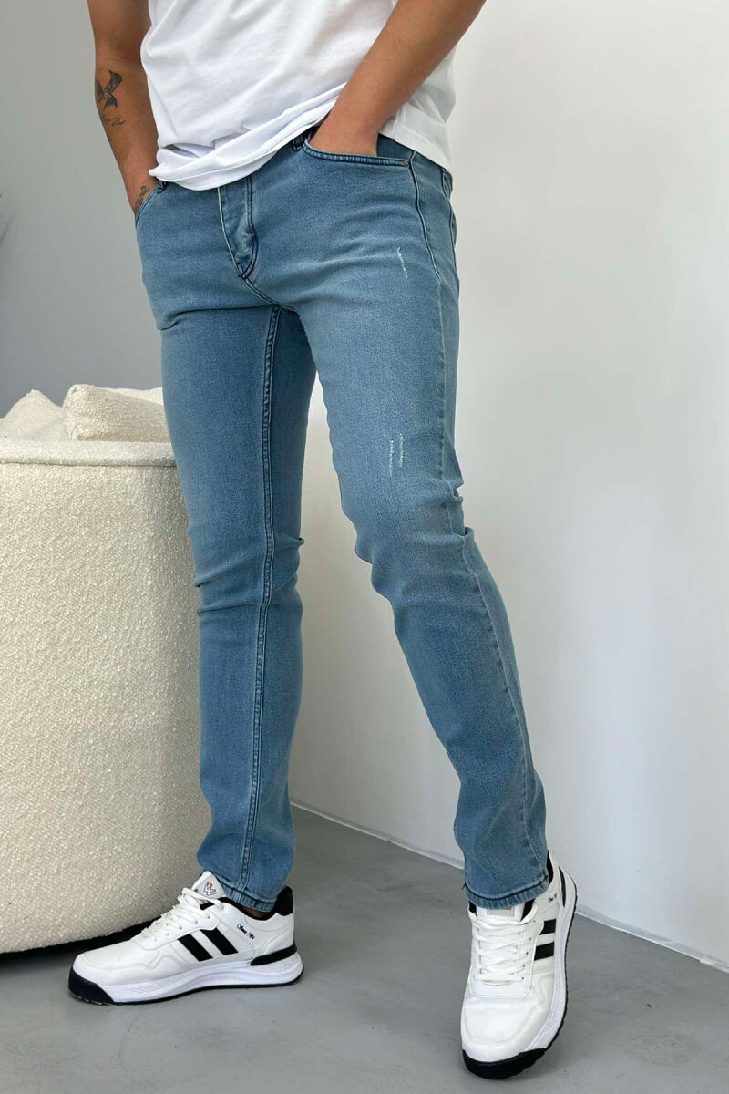 DENIM ONE COLOR MEN JEANS LIGHTBLUE/BZ - 3