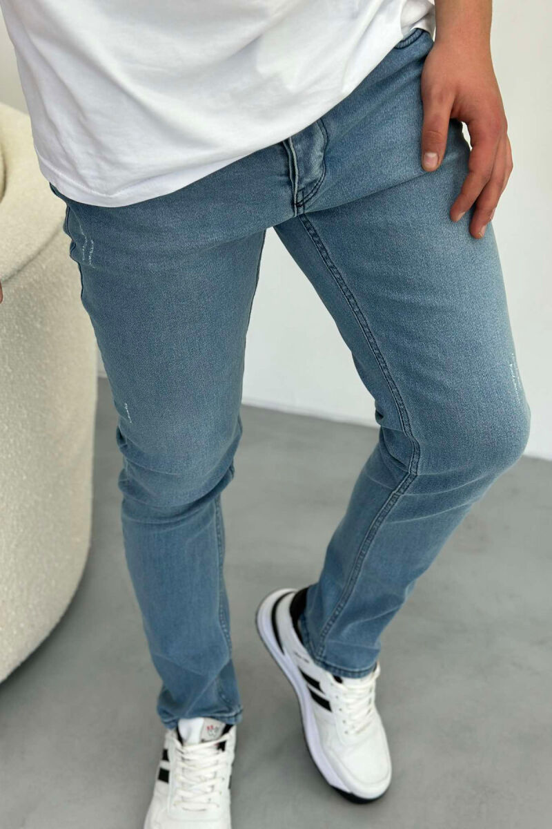 DENIM ONE COLOR MEN JEANS LIGHTBLUE/BZ - 4