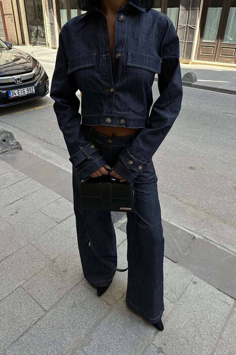 SET BLUZE+PANTALLONA XHINS PËR FEMRA NGJYRË BLU - KLAUDIO FASHION