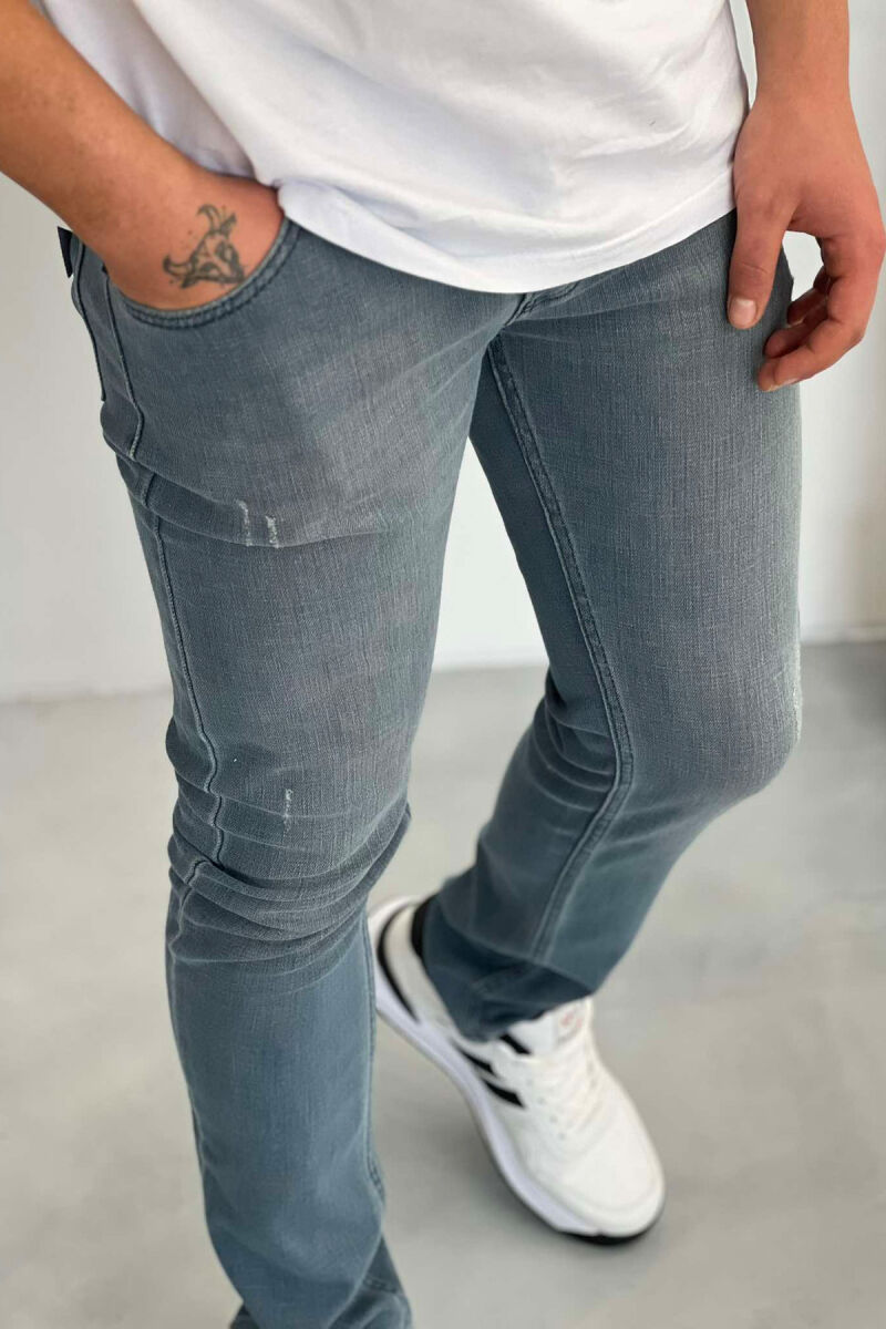 DENIM SIMPLE MEN JEANS GREY/GRI - 4