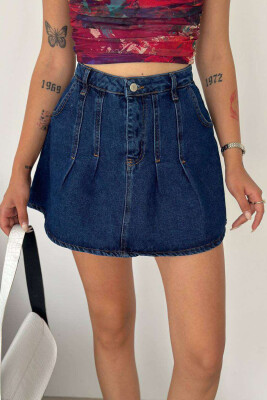 DENIM SIMPLE WOMEN SKIRT BLUE/BLU 