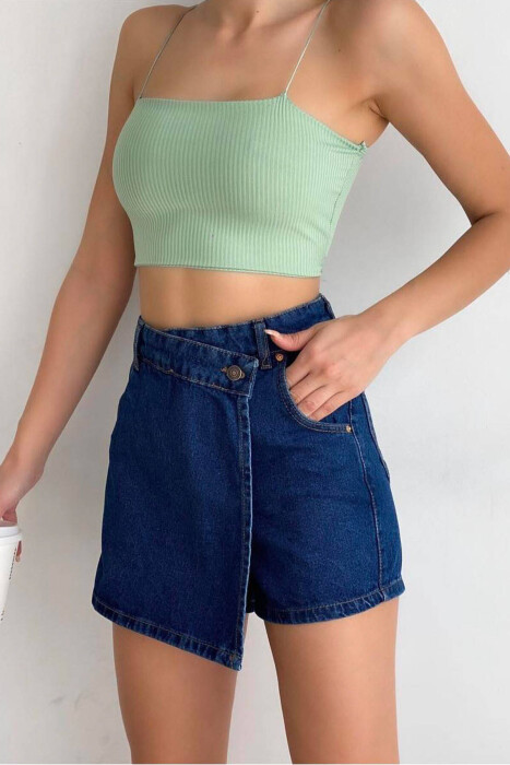 DENIM SIMPLE WOMEN SKORT BLUE/BLU - 2