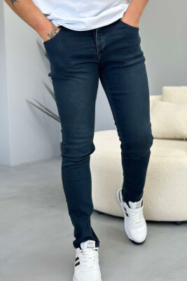 DENIM SLIM FIT SIMPLE MEN JEANS DARK BLUE/BEE 