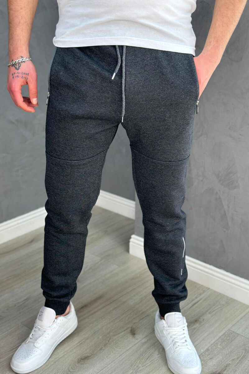 DESIGN MEN SWEATPANTS IN DARK GREY COLOR - 1