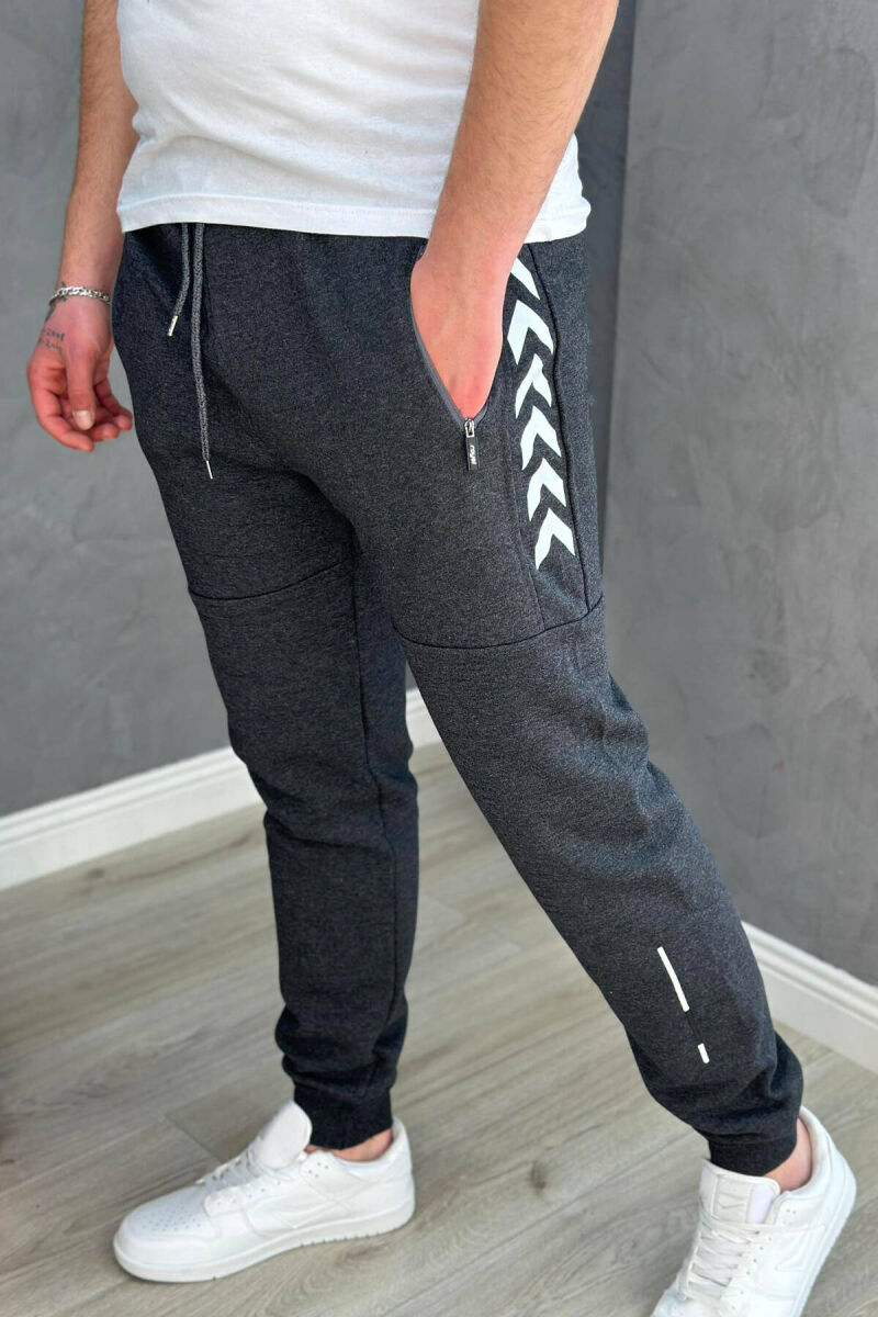 DESIGN MEN SWEATPANTS IN DARK GREY COLOR - 2