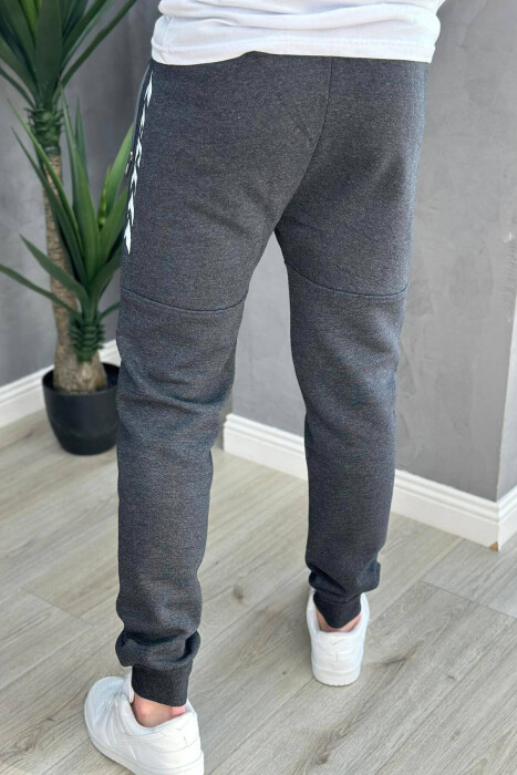 DESIGN MEN SWEATPANTS IN DARK GREY COLOR - 4