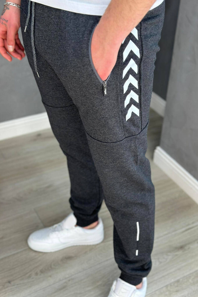 DESIGN MEN SWEATPANTS IN DARK GREY COLOR - 5