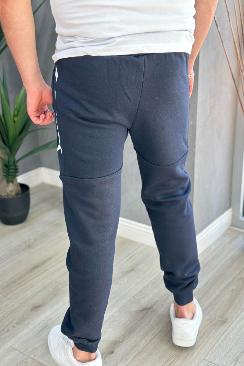 DESIGN ONE COLOR MEN SWEATPANTS BLUE/BLU - 4