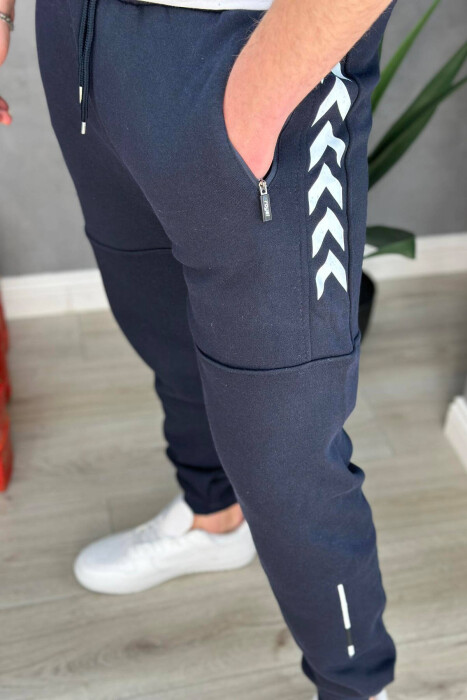 DESIGN ONE COLOR MEN SWEATPANTS BLUE/BLU - 5