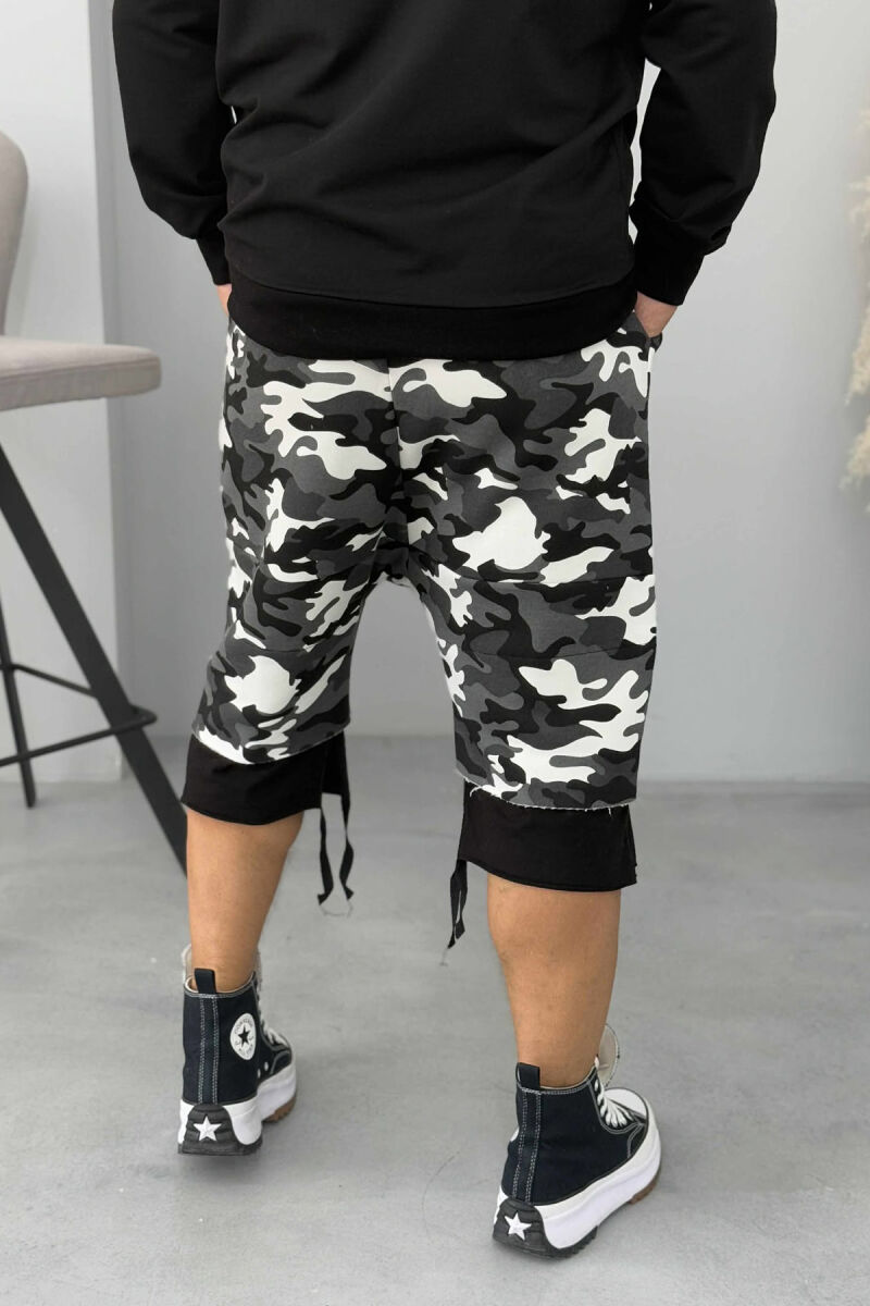 DESIGNED HAREM MEN SHORTS DARK GREY/GEE - 4