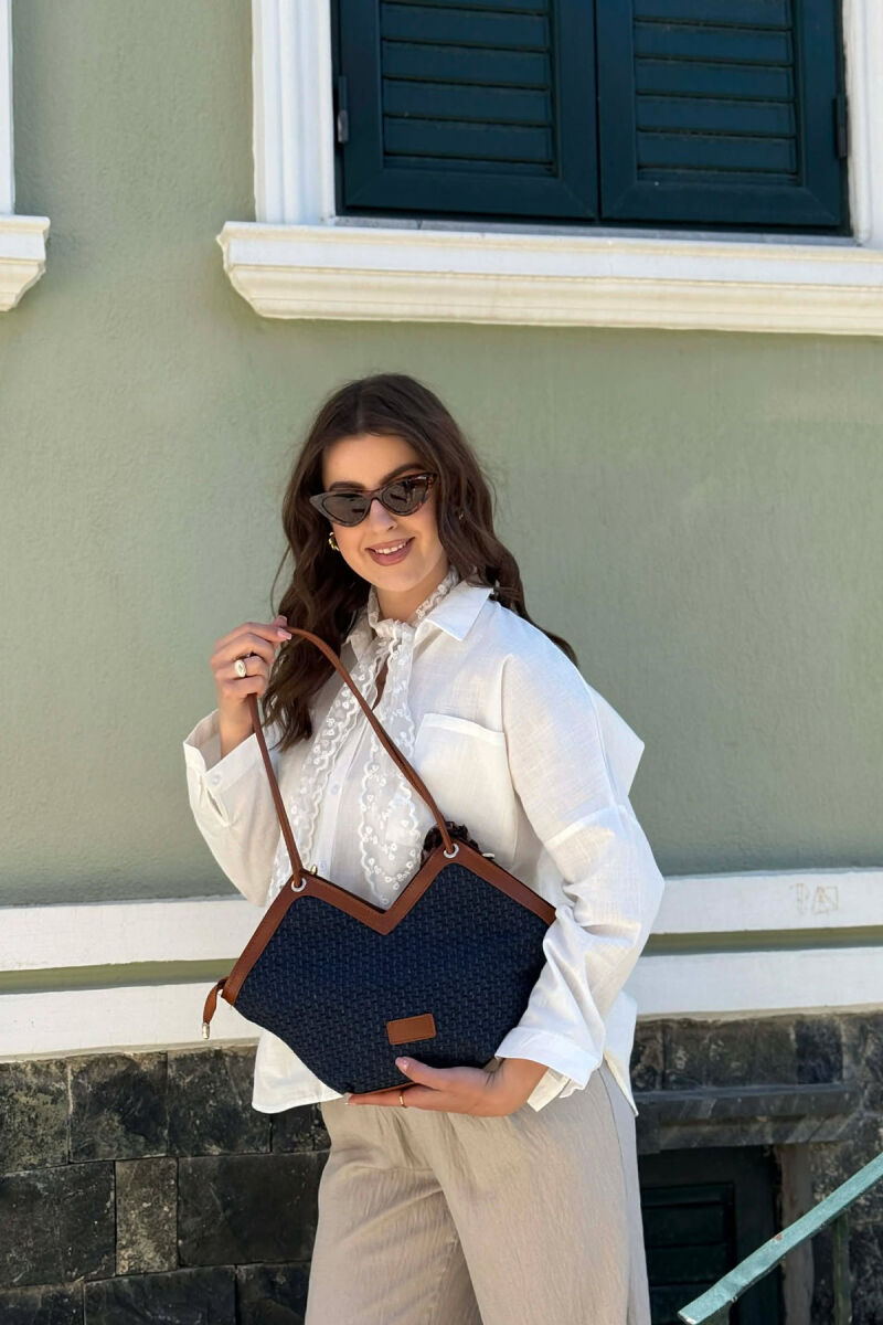 DIFFERENT DESIGN WOMAN BAG DARK BLUE/BEE - 4