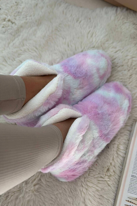 DIFFERENT COLORS ANKLE SLIPPERS WOMAN HOME SLIPPERS LIGHT PURPLE/LEZB - 2