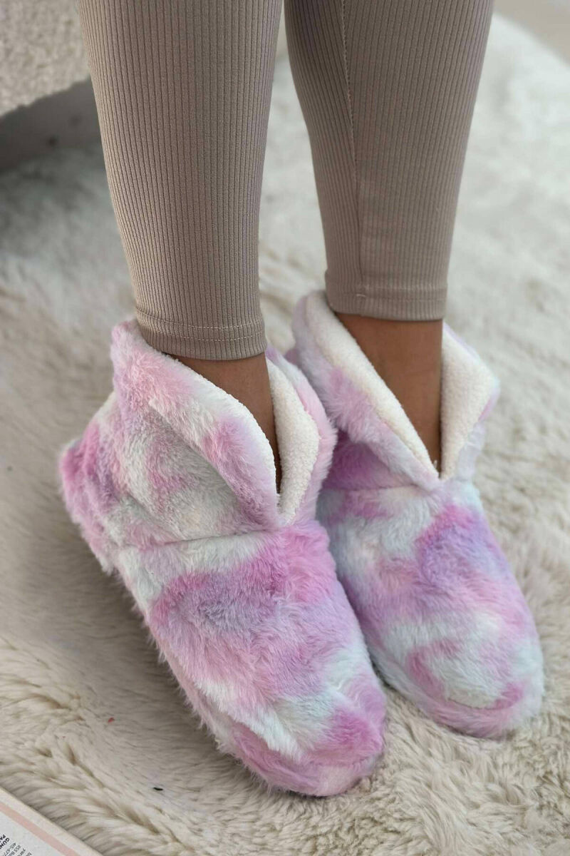 DIFFERENT COLORS ANKLE SLIPPERS WOMAN HOME SLIPPERS LIGHT PURPLE/LEZB - 4