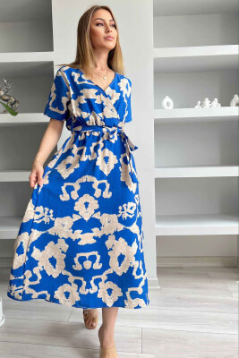 DIFFERENT COLORS LONG DRESS BLUE/BLU 