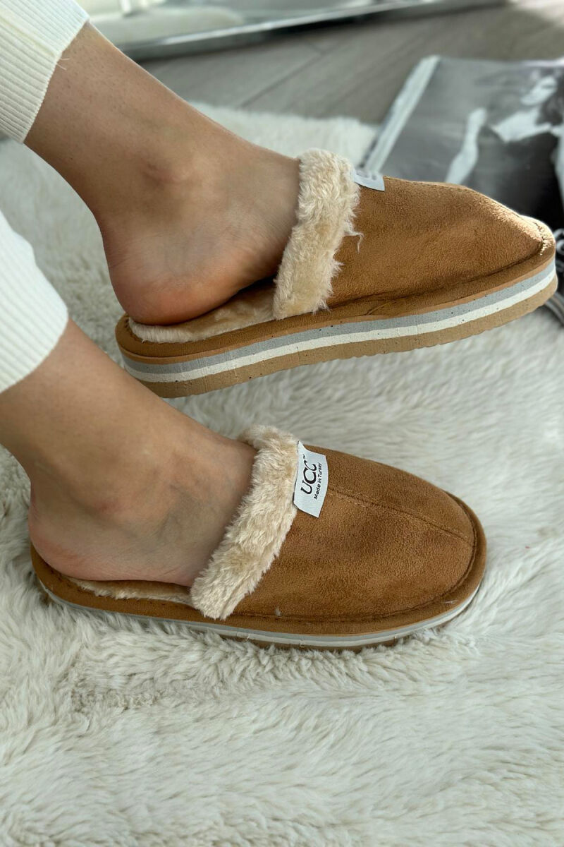 DIFFERENT COLORS WOMAN HOME SLIPPERS BEIGE/BEZHE - 1