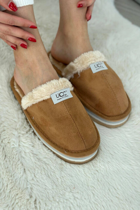 DIFFERENT COLORS WOMAN HOME SLIPPERS BEIGE/BEZHE - 3