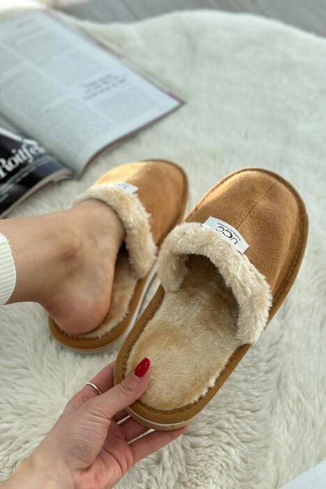 DIFFERENT COLORS WOMAN HOME SLIPPERS BEIGE/BEZHE - 4