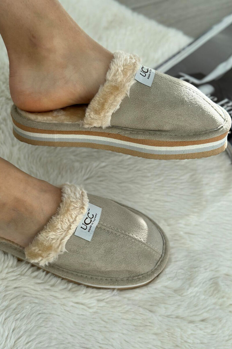 DIFFERENT COLORS WOMAN HOME SLIPPERS LIGHT BEIGE/BZHZB - 4