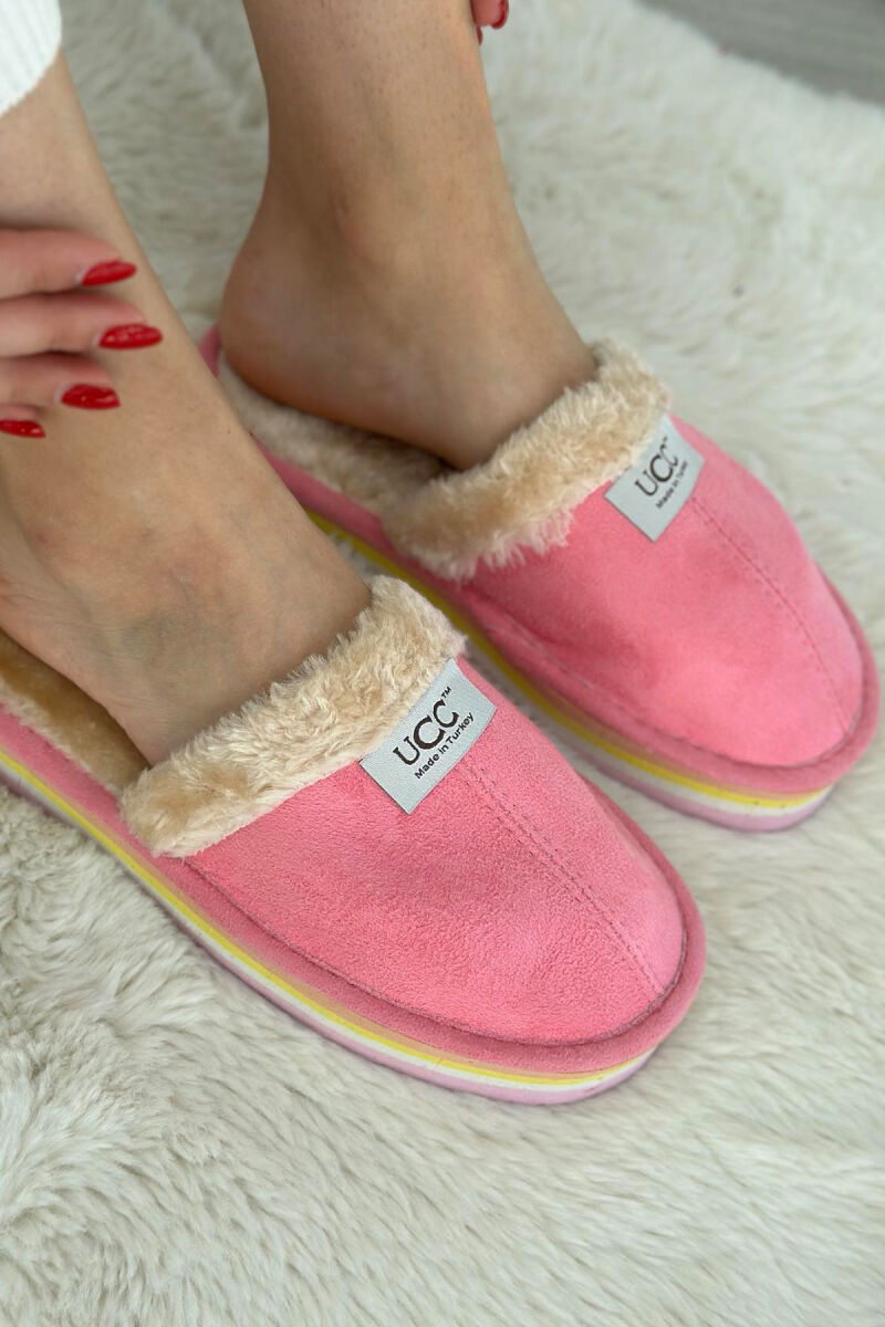 DIFFERENT COLORS WOMAN HOME SLIPPERS PINK/ROZE - 4