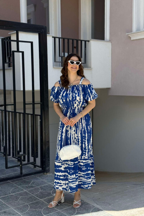 DIFFERENT DESIGN LONG WOMEN DRESS BLUE/BLU - 1
