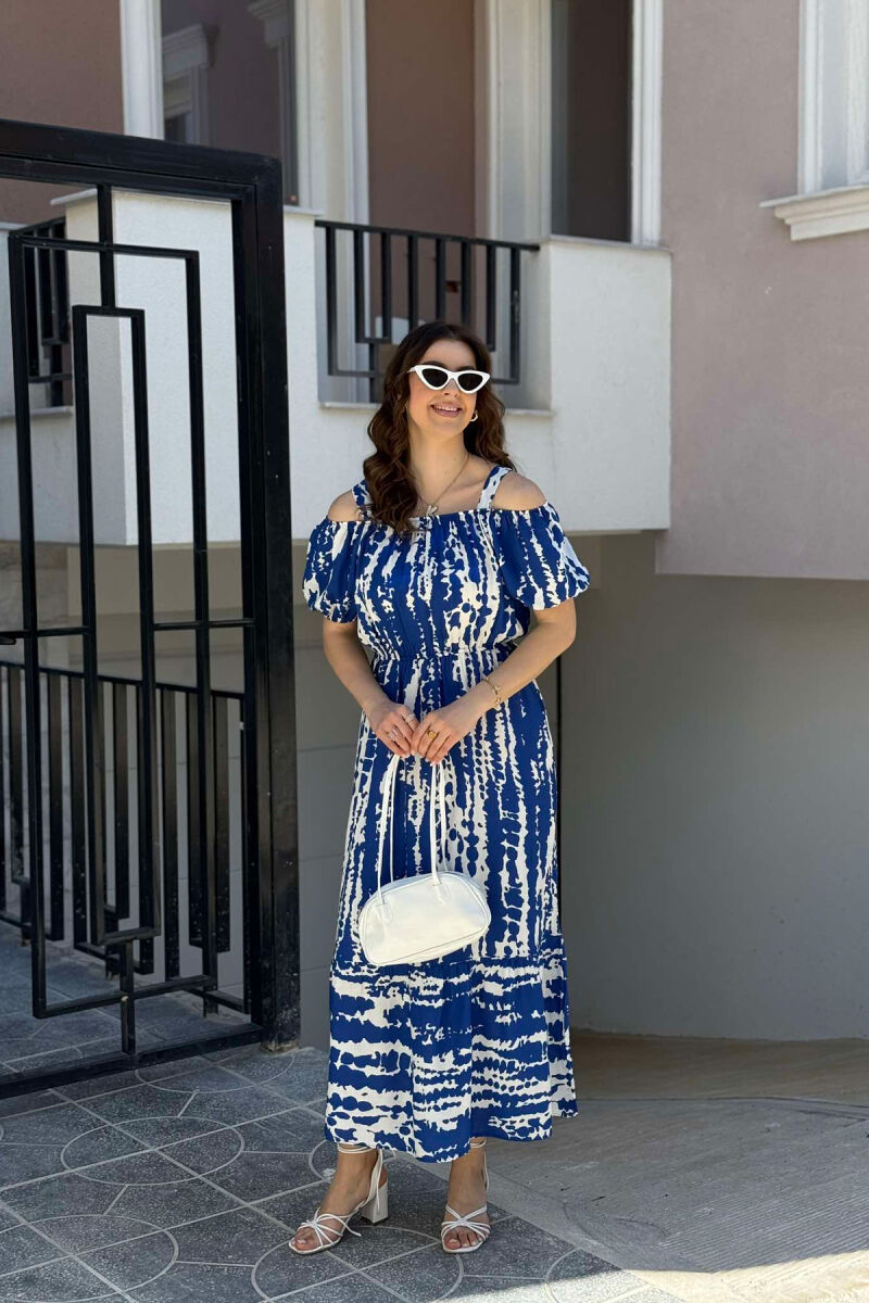 DIFFERENT DESIGN LONG WOMEN DRESS BLUE/BLU - 1