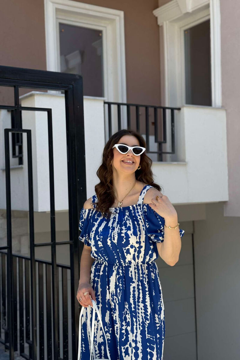 DIFFERENT DESIGN LONG WOMEN DRESS BLUE/BLU - 2
