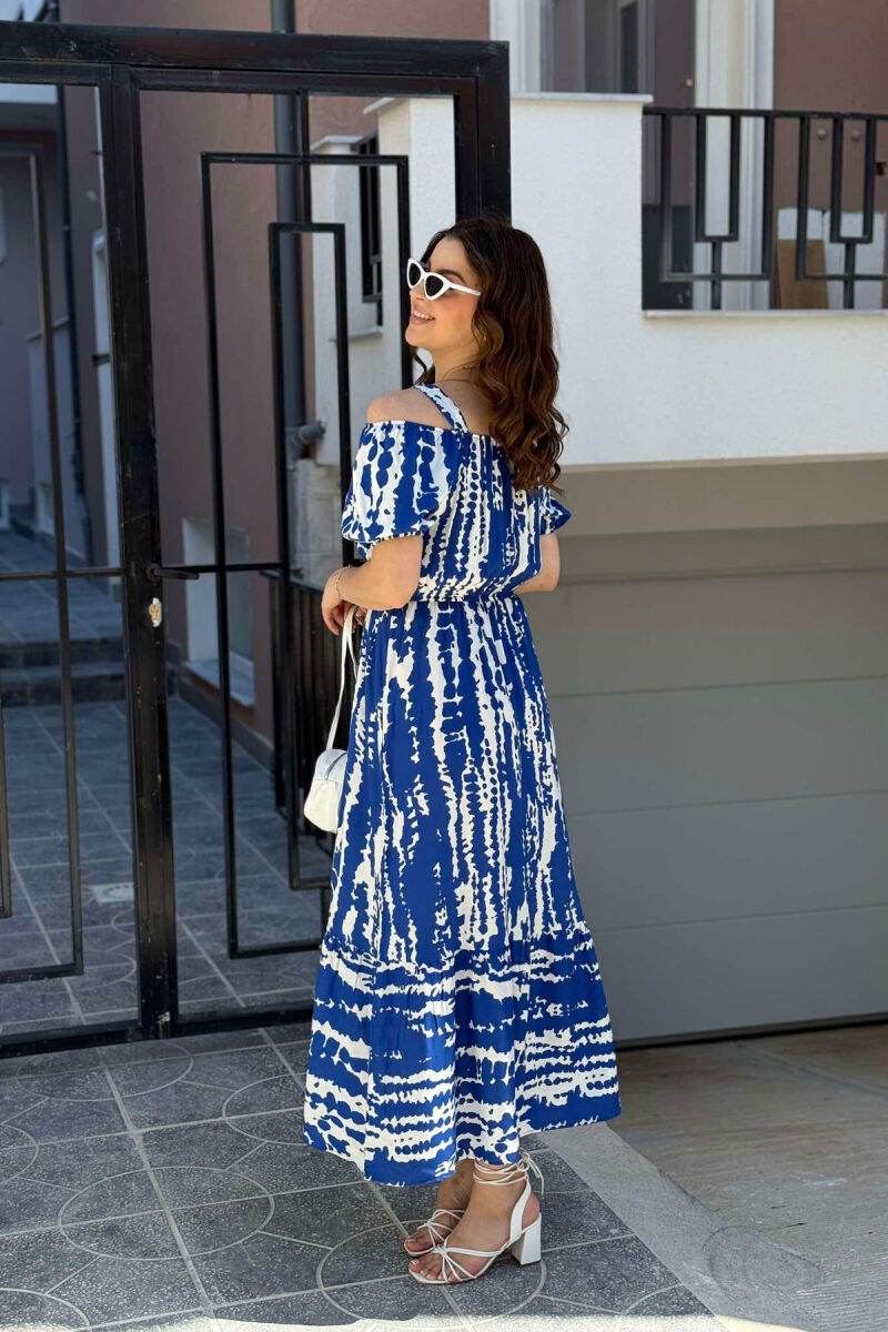 DIFFERENT DESIGN LONG WOMEN DRESS BLUE/BLU - 4