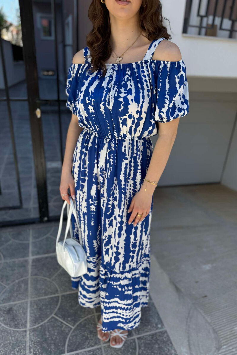 DIFFERENT DESIGN LONG WOMEN DRESS BLUE/BLU - 5