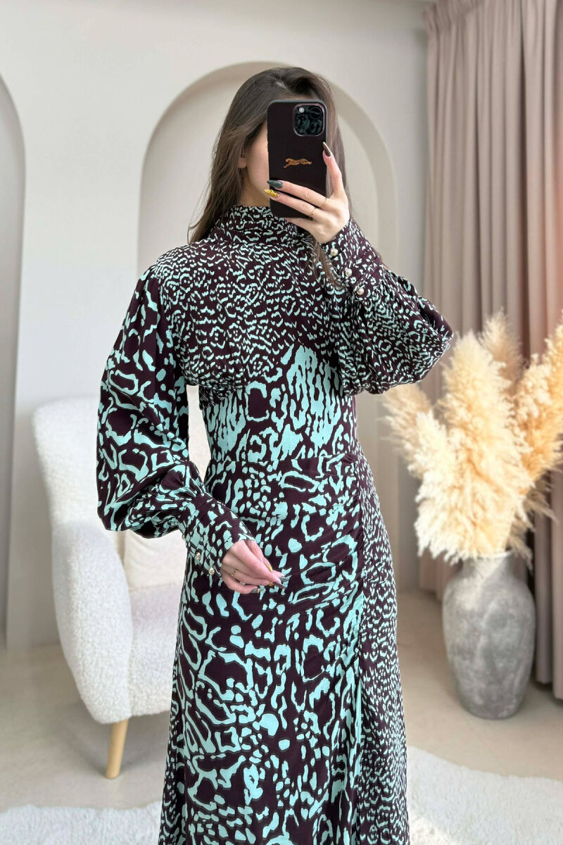 DIFFERENT DESIGN LONG WOMEN DRESS BROWN/KAFE - 4