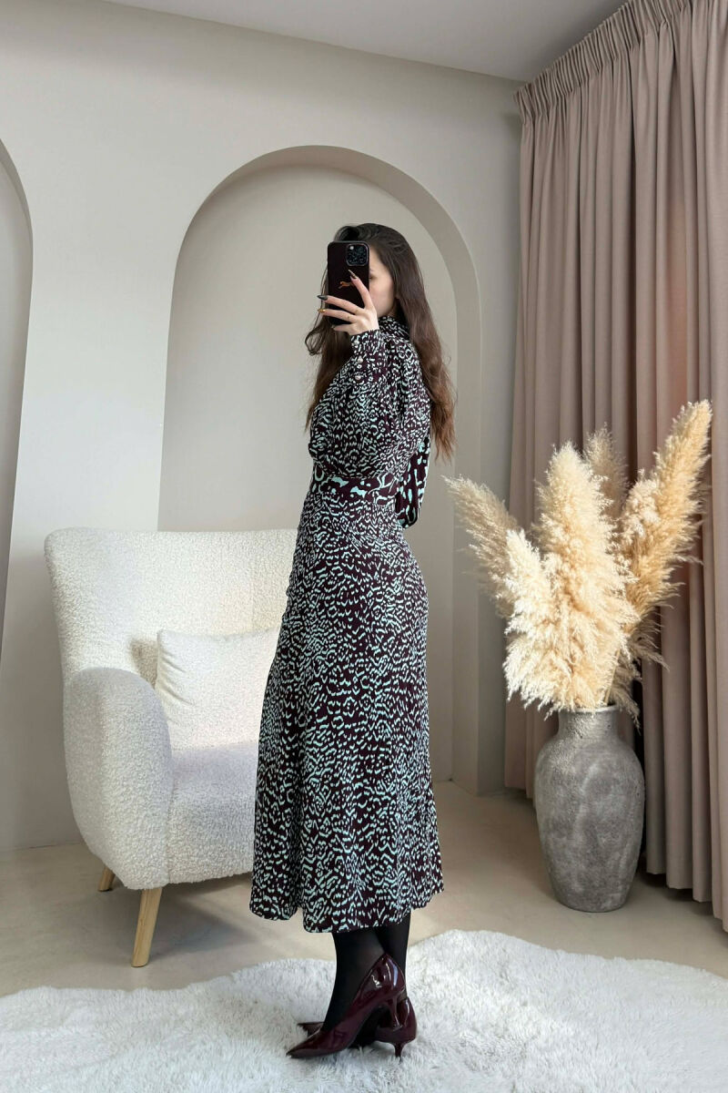 DIFFERENT DESIGN LONG WOMEN DRESS BROWN/KAFE - 3