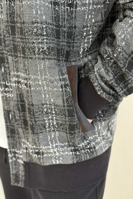 DIFFERENT DESIGN MEN CARDIGAN GREY/GRI - 4