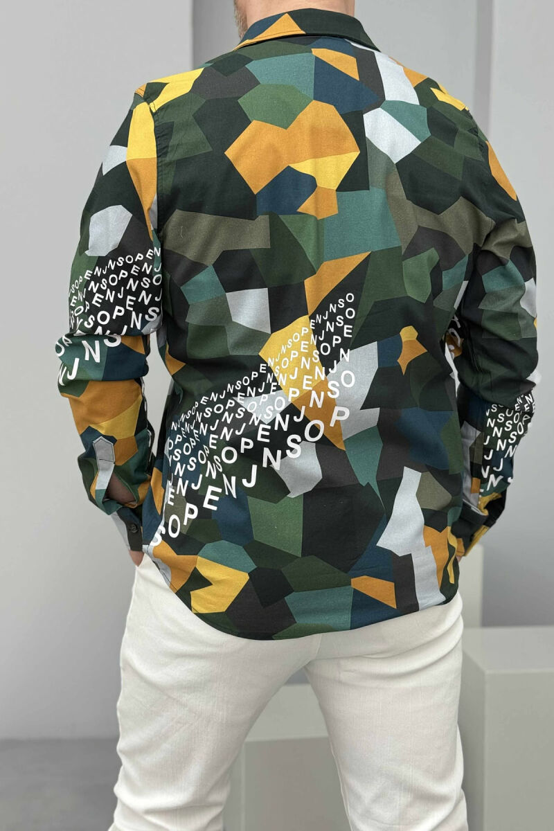 DIFFERENT DESIGN POCKETS DETAIL MEN SHIRT GREEN/JESHILE - 2